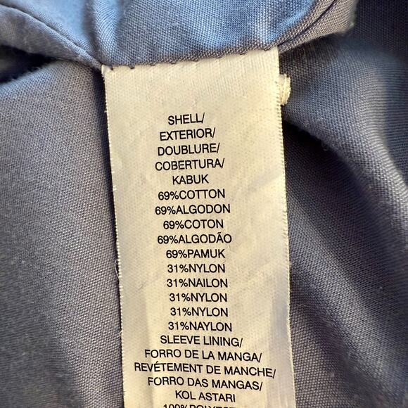 Original Penguin by Munsingwear Rain Coat M Navy Hooded Jacket Cotton Blend - Picture 7 of 12